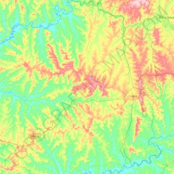 Topografische Karte Lapa, Höhe, Relief
