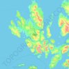 Topografische Karte Skye, Höhe, Relief