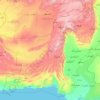 Topografische Karte Belutschistan, Höhe, Relief