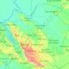 Topografische Karte Cordillera-Abteilung, Höhe, Relief
