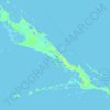 Topografische Karte Great Exuma Island, Höhe, Relief