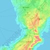 Topografische Karte 北谷町, Höhe, Relief