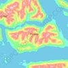 Topografische Karte Isla Izaza, Höhe, Relief