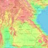 Topografische Karte Laos, Höhe, Relief