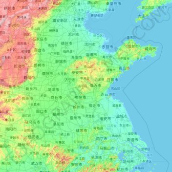 Topografische Karte 京杭大运河, Höhe, Relief