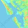 Topografische Karte Kaipara Harbour, Höhe, Relief