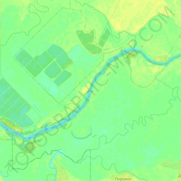 Topografische Karte Don River, Höhe, Relief