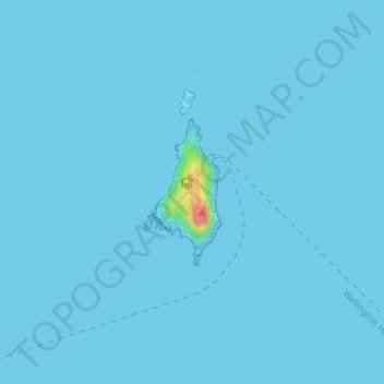 Topografische Karte Somes Island, Höhe, Relief