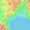 Topografische Karte Languedoc-Rosellón, Höhe, Relief