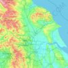 Topografische Karte Yorkshire and the Humber, Höhe, Relief
