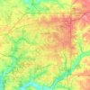 Topografische Karte Springfield, Höhe, Relief