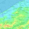 Topografische Karte West-Vlaanderen, Höhe, Relief