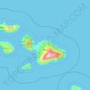 Topografische Karte Comté de Maui, Höhe, Relief