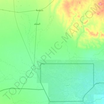 Topografische Karte Abyei, Höhe, Relief