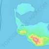 Topografische Karte Tiran Island, Höhe, Relief