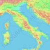 Topografische Karte Italienische Halbinsel, Höhe, Relief