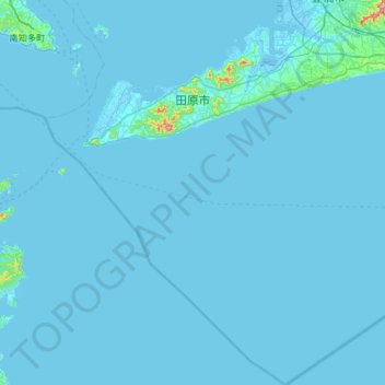 Topografische Karte Tahara, Höhe, Relief