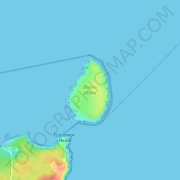 Topografische Karte Bowen Island, Höhe, Relief