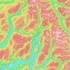 Topografische Karte Area F (Scotch Creek/Seymour Arm), Höhe, Relief