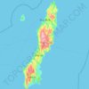 Topografische Karte 種子島, Höhe, Relief