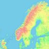 Topografische Karte Skandinavia, Höhe, Relief