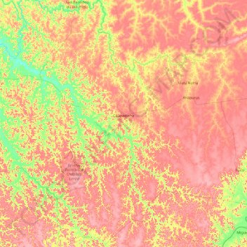 Topografische Karte Chapadinha, Höhe, Relief