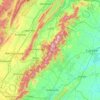 Topografische Karte Shenandoah National Park, Höhe, Relief