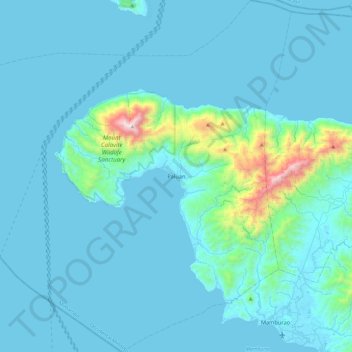 Topografische Karte Paluan, Höhe, Relief