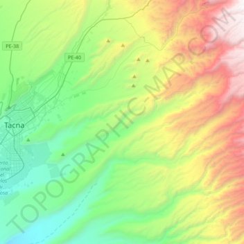 Topografische Karte Pocollay, Höhe, Relief