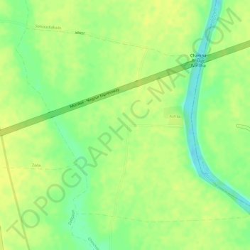 Topografische Karte Ashta, Höhe, Relief