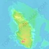 Topografische Karte Pinieninsel, Höhe, Relief