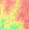 Topografische Karte Bangalore North, Höhe, Relief