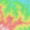 Topografische Karte Celle di Macra, Höhe, Relief