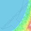 Topografische Karte Palästinensische Autonomiegebiete, Höhe, Relief
