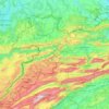 Topografische Karte Jura, Höhe, Relief