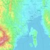 Topografische Karte Davao City, Höhe, Relief
