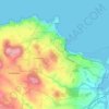 Topografische Karte St. Ives, Höhe, Relief