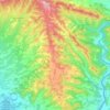 Topografische Karte Ujué/Uxue, Höhe, Relief