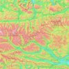 Topografische Karte Hohe Tauern, Höhe, Relief