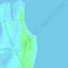 Topografische Karte Covelong Beach, Höhe, Relief
