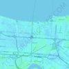Topografische Karte Metairie, Höhe, Relief