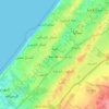 Topografische Karte Gaza, Höhe, Relief