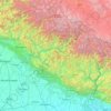 Topografische Karte Uttarakhand, Höhe, Relief