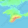 Topografische Karte Krim, Höhe, Relief