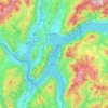 Topografische Karte Luganersee, Höhe, Relief