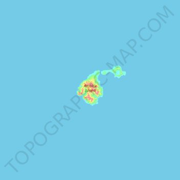 Topografische Karte Ambitle Island, Höhe, Relief