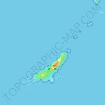 Topografische Karte Îles Sanguinaires, Höhe, Relief