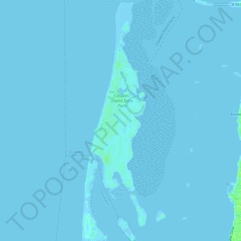 Topografische Karte Caladesi Island State Park, Höhe, Relief