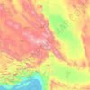 Topografische Karte Kerman, Höhe, Relief