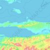 Topografische Karte Península de Araya, Höhe, Relief